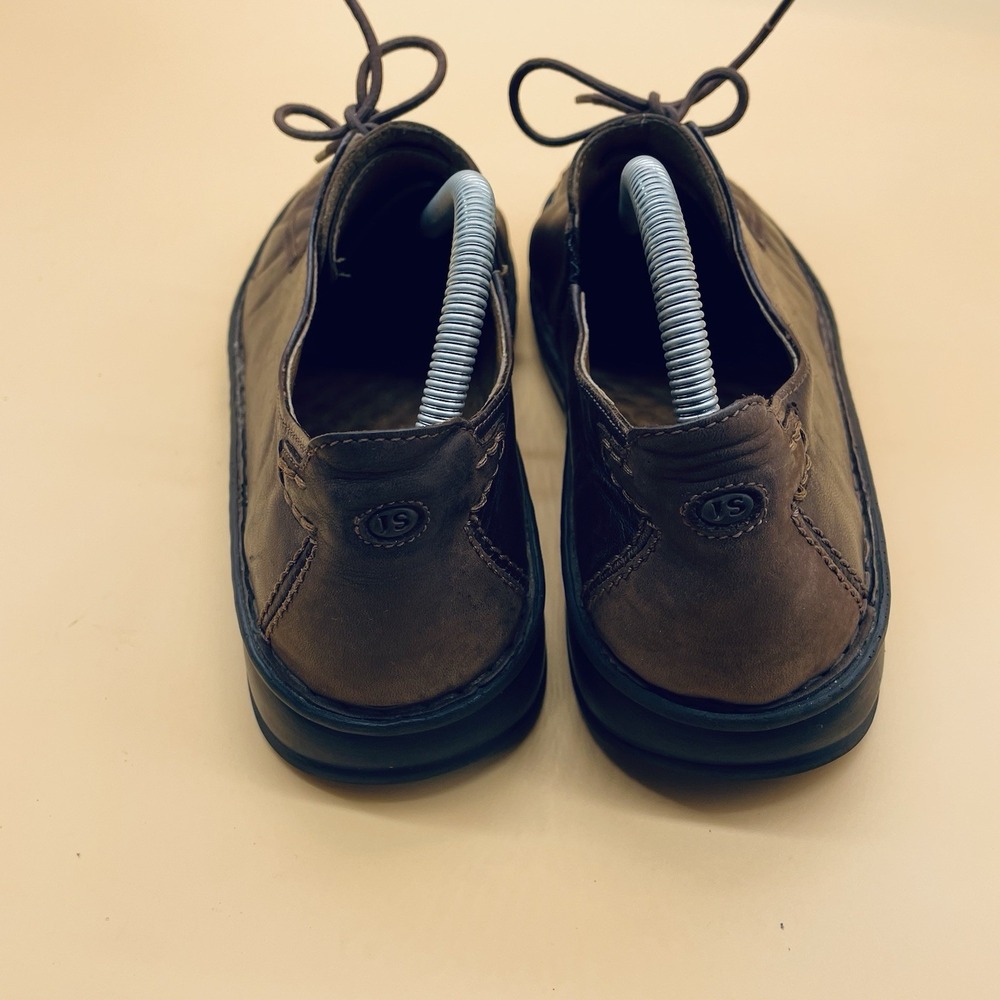 Josef Seibel Women Dark Brown Leather Oxford Shoe Size 43 US 11 Side Lace - Picture 4 of 9